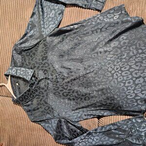 Western Leopard Print Button Up